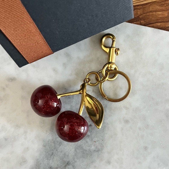 2/$40 Sparkling Cherry Bag Charm | Key Fob - Picture 1 of 9